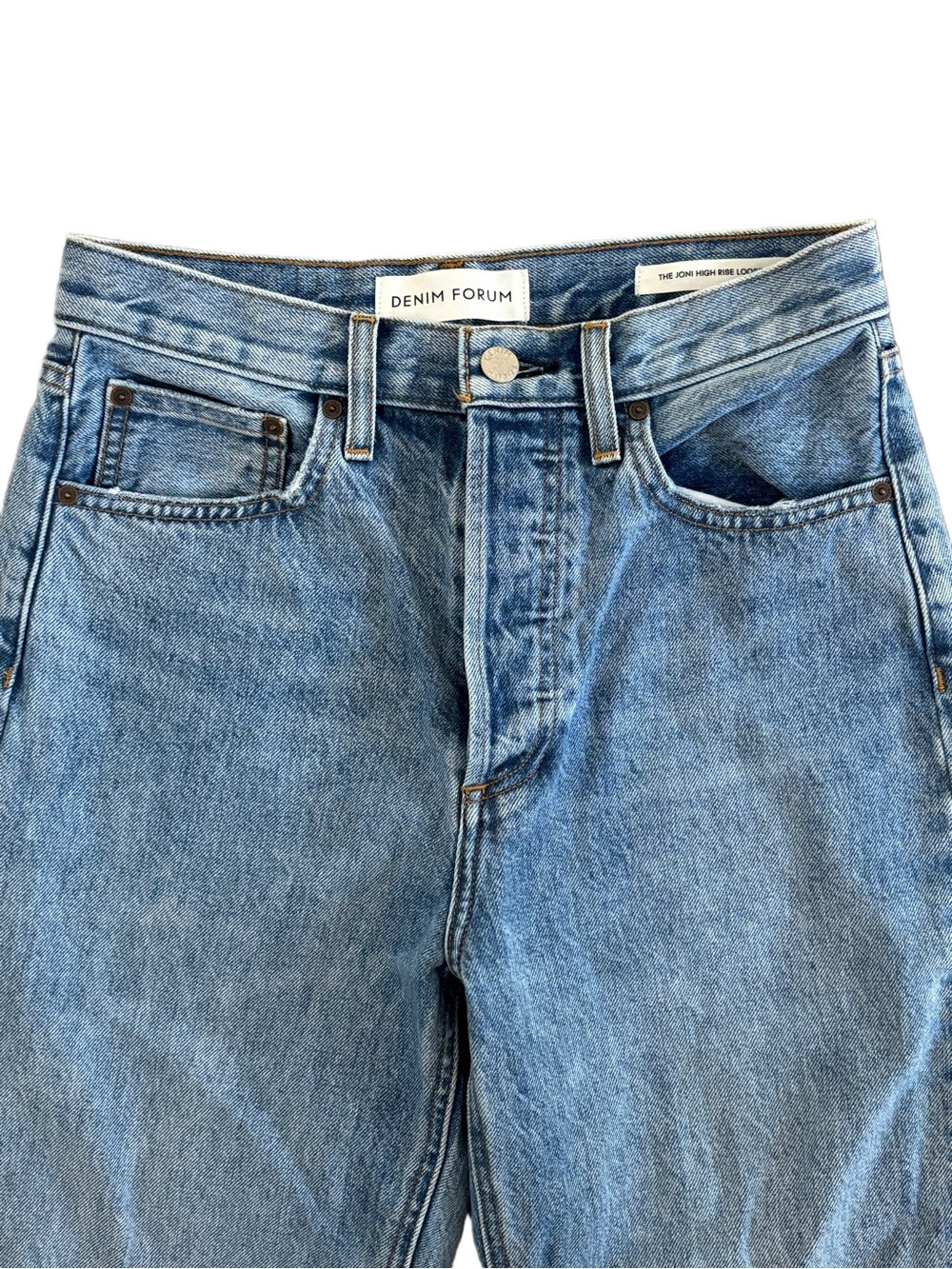 Denim Forum The Joni High Rise Loose Jeans Blue Size 24 - Picture 8 of 11